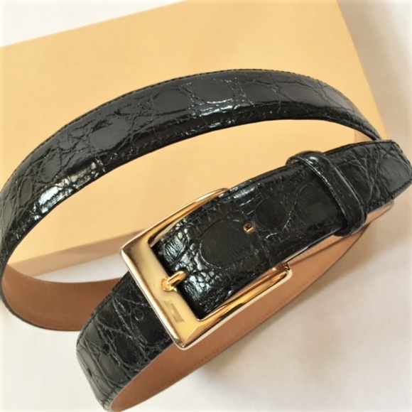 Saks Fifth Avenue Other - SAKS 5TH AVENUE men's genuine crocodile belt black